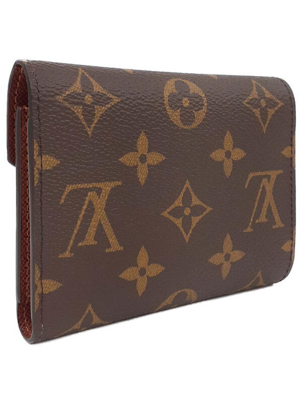 Louis Vuitton Victorine Portefeuille Monogram Tri fold Wallet Brown